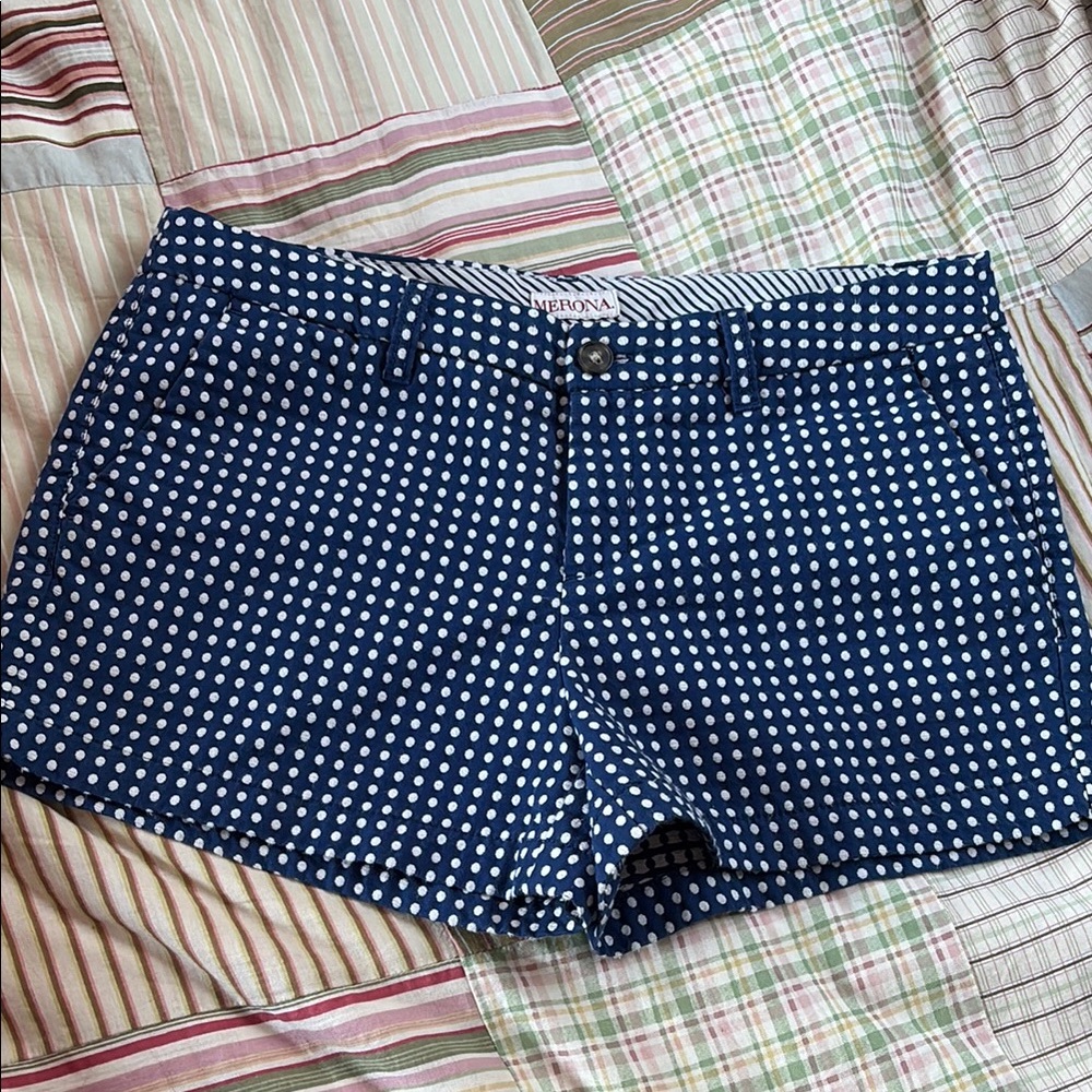 Merona Women's Blue Polka Dot Shorts size 10